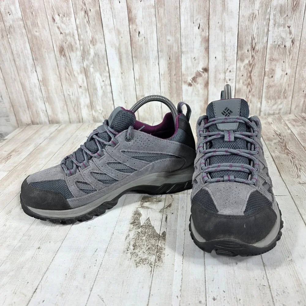 Columbia Redmond V2 Waterproof Hiking Shoes Womens 8 Grey Plum BL5372-053